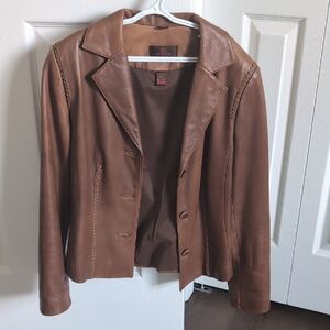Danier Tan Leather Blazer